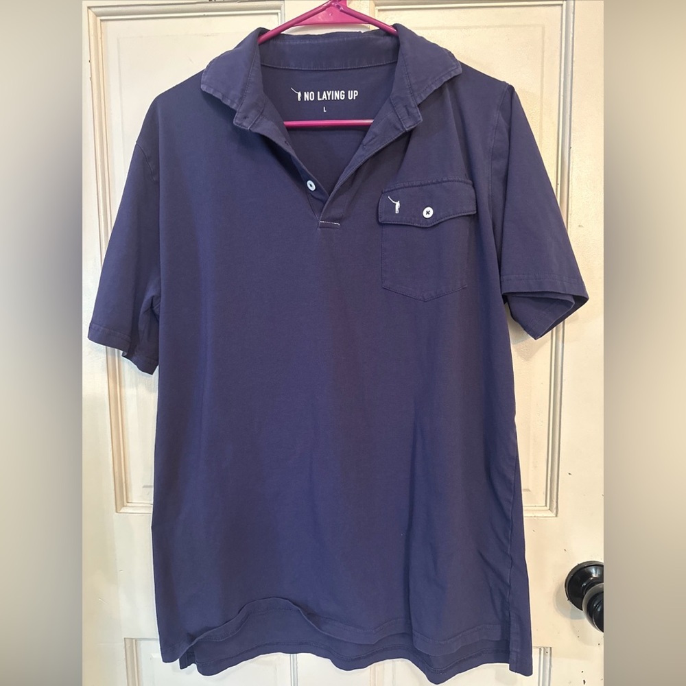 Men's Short Sleeve Polo in Navy